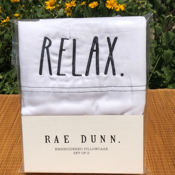 Rae Dunn Other - Rae Dunn  "RELAX"Pillowcases 1 set of 2